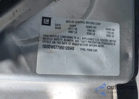 2006 Cadillac Sts V6 from USA, damaged, VIN 1G6DW677960128948